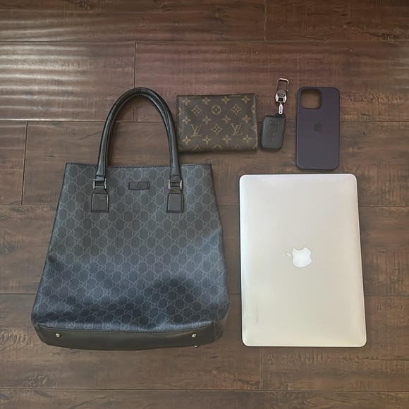 Gucci GG Black Tote Bag Handbag - Picture 9 of 15